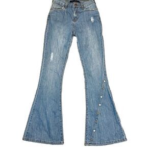 Carlos Miele‎ Flare Jeans 28X33 Streetwear Boho Hippie Western Cowboy
